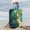 thumbnail image 7 of Hirioo Turquoise Golden Swirl for Elasticity Suitcase Cover (No luggage Included) Durable Luggage Protector Fits 18-32 Inch Luggage-Large, 7 of 7