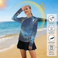 thumbnail image 5 of FORMRS Womens Long Sleeve Shirts UPF 50+ Sun Protection Quick Dry Fishing Hiking Tops, Size S-2XL, Floral Occean, 5 of 8