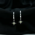 thumbnail image 3 of Rosec Jewels Minimal Starburst Earrings for Women, Peridot Drop Earrings (AAA Grade), 10K White Gold, 3 of 9