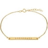 Personalized Planet Gold over Sterling Silver Name Bar Bracelet