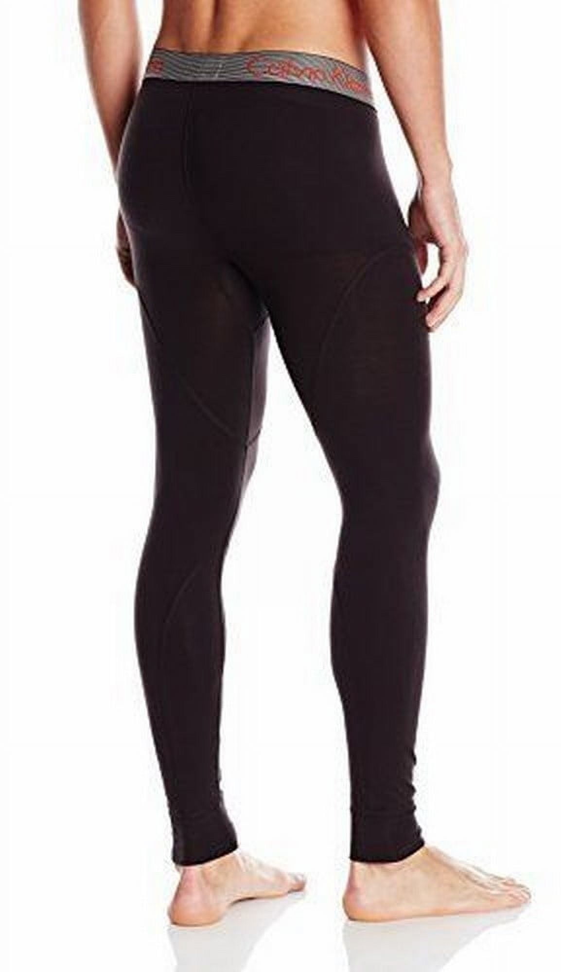 Calvin Klein Mens Long Johns Thermal Pajama Pants, Black, Large