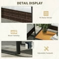 thumbnail image 6 of Topcobe 4-Piece Rattan Outdoor Furniture Set, Comfortable Loveseat Sofa, Sturdy Chair, Wooden Coffee Table, and Cozy Cushions, Ideal for White Backyard Decor, 6 of 9