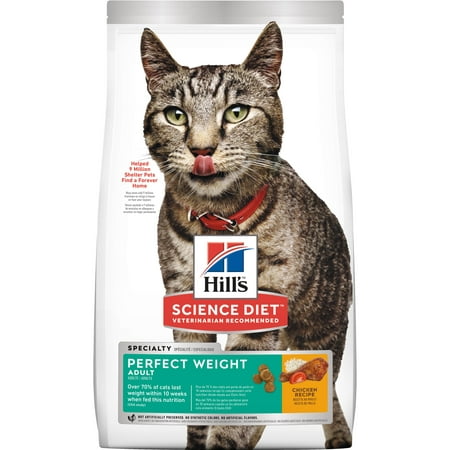 Hill's Science Diet Adult Perfect Weight Chicken Recipe Dry Cat Food, 3 lb