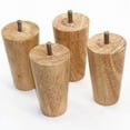 thumbnail image 5 of LMTODLFG 4 Inches Round Solid Wood Furniture Legs, Natural Wooden Replacement Feet for Sofa, Couch, Armchair, Cabinet, TV Stand, Ottoman and Dresser, 5 of 9