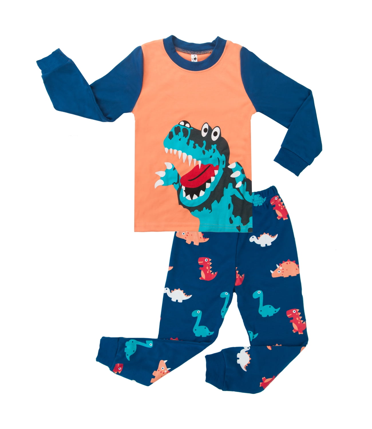 DDSOL Dinosaur Pajamas Set For Kids Toddler Boys Cotton Long Sleeve ...