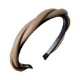 thumbnail image 2 of Diademas de piel para la cabeza de pelo para mujer, accesorio para el cabello de cóctel a la moda, fotografía antideslizante para chicas adolescentes, café Fernando cabeza de pelo de mujer, 2 of 8
