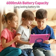 Android 14 Kids Tablet 10.1 inch with Case, 3GB, 64GB, IPS Touch Screen, Quad-Core,1280x800 | Wi-Fi6 | 6000mAh | Google Certified(Pink)