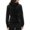 thumbnail image 3 of SAYFUT Womens Athletic Sweatshirt Long Sleeve Velour Tops Hoodie Sports Jogging Fashion Coat Tracksuit Sweatshirt with Pocket, 3 of 8