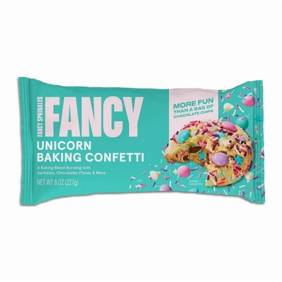 Fancy Sprinkles Unicorn Baking Confetti with Sprinkles and Chocolate Pieces, 8 oz Bag pack of 1