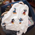thumbnail image 2 of Disney Women White Hoodies Sweatshirt Embroidery Mickey Donald Duck Tracksuit Sports Sweatshirt Japanese Casual Loose JumperM Gao Jinjia LED, 2 of 2