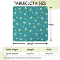 thumbnail image 2 of Teal Daisy Flower Yellow Blooms Pattern Square Fitted Tablecloth with Elastic Edge,Square Table Cover,Washable Elastic Table Cover for Home Kitchen Party Decor 36"x36", 2 of 6