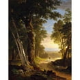 thumbnail image 3 of Asher Brown Durand 12x14 Black Modern Framed Museum Art Print Titled - The Beeches (1845), 3 of 5