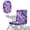 Dreamy Butterfly Floral Purple, variant on COEQINE Mobility Scooter Seat Cover Polyester Fabric Seat Protector with Adjustable Buckle & Elastic Band, Electric Wheelchair Cover for Indoor Outdoor, Marble Blue