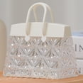 thumbnail image 4 of Lámpara de mesa portátil con forma de bolso de cristal, luz de ambiente creativo para dormitorio, 4 of 9