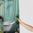 thumbnail image 3 of Orinice Funny Sea Turtle Shower Curtain Black and White Ocean Sea Turtle Shower Curtain with Hooks Polyester Waterproof Fabric Nautical Bathroom Decor Kids Shower Curtain 36x72, 3 of 7