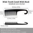 thumbnail image 2 of 2 piezas de peine de dientes anchos grandes, peines de ducha con gancho para cabello rizado mojado, cepillos grandes para desenredar rizos, peinados secos y gruesos cabello largos, para mujeres, 2 of 8