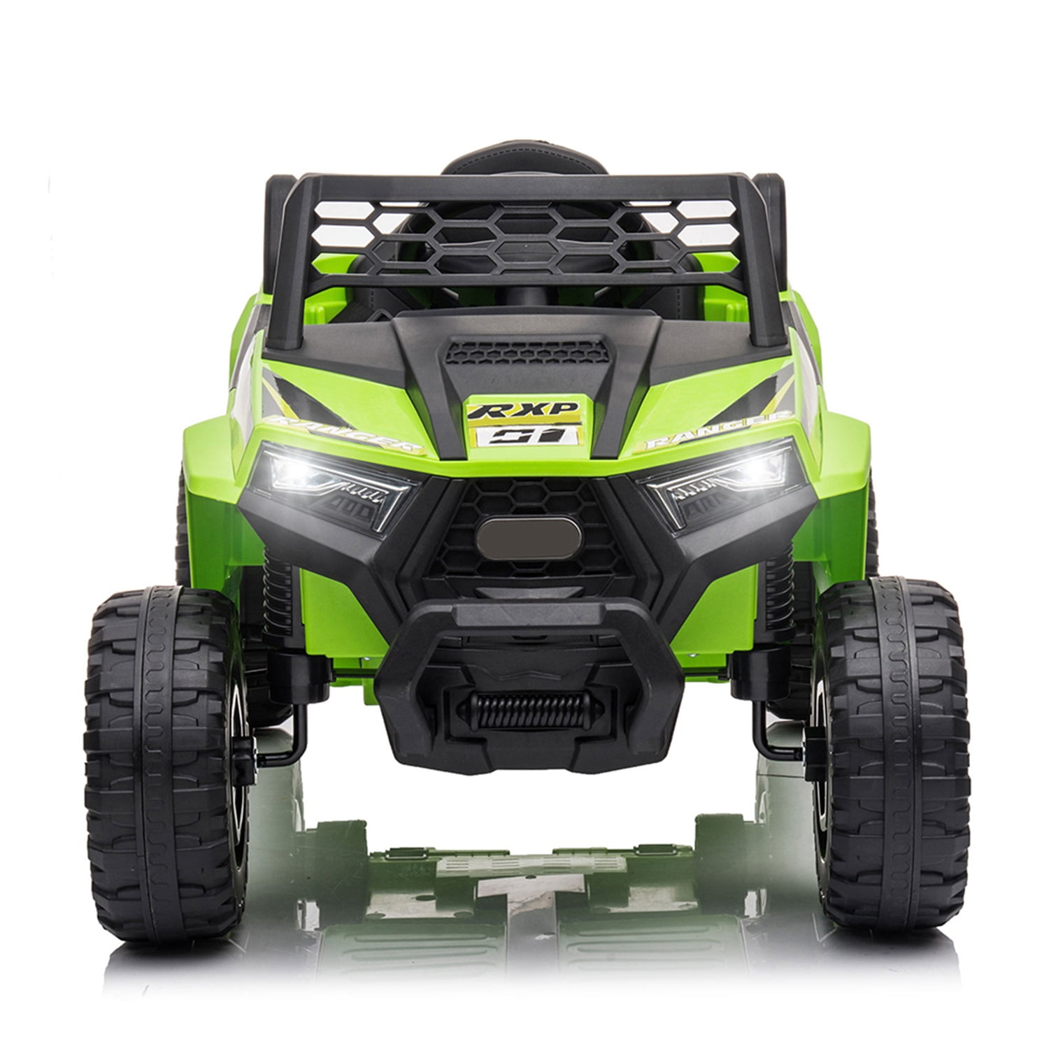 CIPACHO 12V Electric Ride on Cars, Realistic Off-Road UTV, Battery Powered Ride On Truck, Motorized Vehicles for Kids, Music, Spring Suspension, LED Light, Green