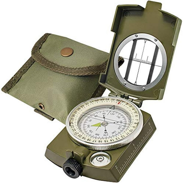 Lensatic Military Compass for Hiking - Tritium Compass Military Grade ...