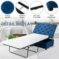 thumbnail image 5 of Giantex Folding Ottoman Sleeper Chair, Convertible Guest Sofa Lounge, Blue, 5 of 10
