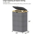 thumbnail image 4 of SpaceAid Double Laundry Hamper 2 Section with Lid and Removable Laundry Bags, 160L Clothes Basket, Grey, 4 of 7