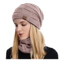 thumbnail image 1 of Fgnfyis Winter Knit Hat and Scarf Set Wool Blend Warm Neck Protection Two Piece Accessory Pink, 1 of 4