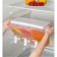 thumbnail image 5 of 26-27 Refrigerator Cold Water Jug With Faucet Large Capacity 3 Compartments Fruit Teapot Kitchen Household Ice Juice Machine Summer Necessities, 5 of 5