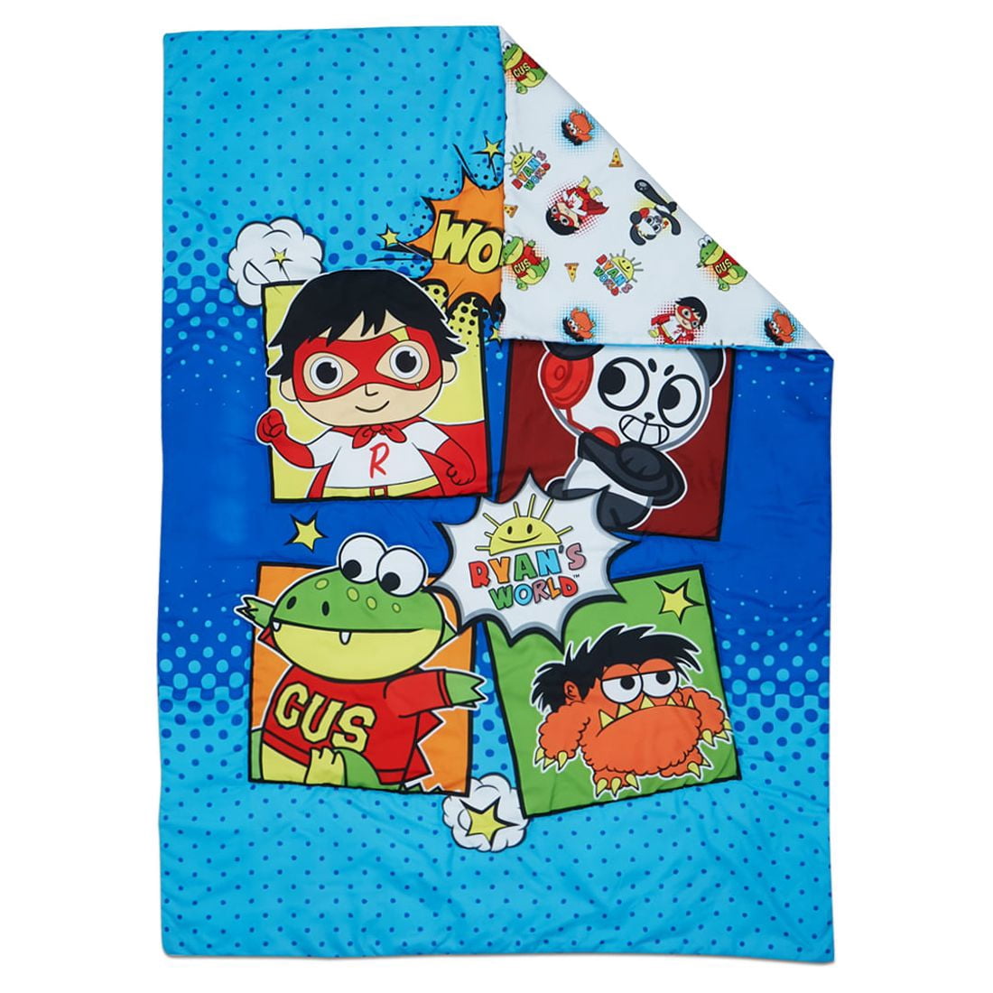 Ryan's World 4 Piece Toddler Bedding Set, 100% Polyester