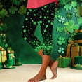 thumbnail image 1 of TaTaai Women St. Patrick's Day Allover Print High Waist Capri Leggings Skinny Stretchy Breathable Non See-through Machine Washable Holiday Party Sports Casual Wear Gift, 1 of 5