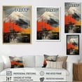 thumbnail image 4 of Designart "Volcanic Fury Under Moonlight V" Volcano Floater Framed Canvas Wall Art, 4 of 5