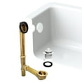 thumbnail image 3 of Westbrass 14" 17 ga. Brass Pull and Drain Bathtub Waste Assembly with 2-Hole Overflow, Powder Coat White, 3 of 15
