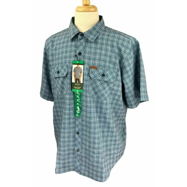 Orvis Orvis Men's Short Sleeve Tech Shirt In Medium Blue Check, XL