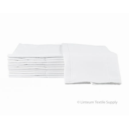 Linteum Textile (12-Pack, 14x21 in.) Baby Diapers, Reusable and Washable, Prefolded Burp Cloth