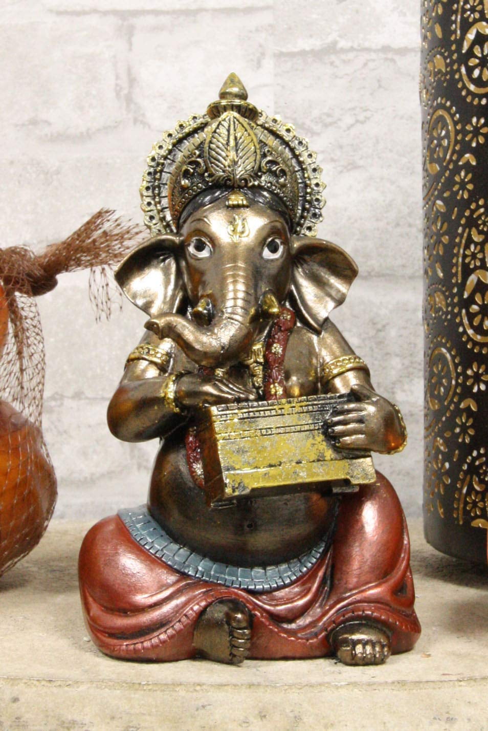 Cupboard Cabinet Handle Pair Puller Brass Ganesh Lord Trunk Ganesha Mask Door 