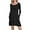 2-Black, variant on Women Casual Swing Dresses Beach Cover up Loose Long Sleeve Midi Dress with Pocket