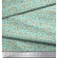 thumbnail image 3 of Soimoi Green Cotton Voile Fabric Bottle & Stripe Printed Craft Fabric by the Yard 42 Inch Wide, 3 of 3