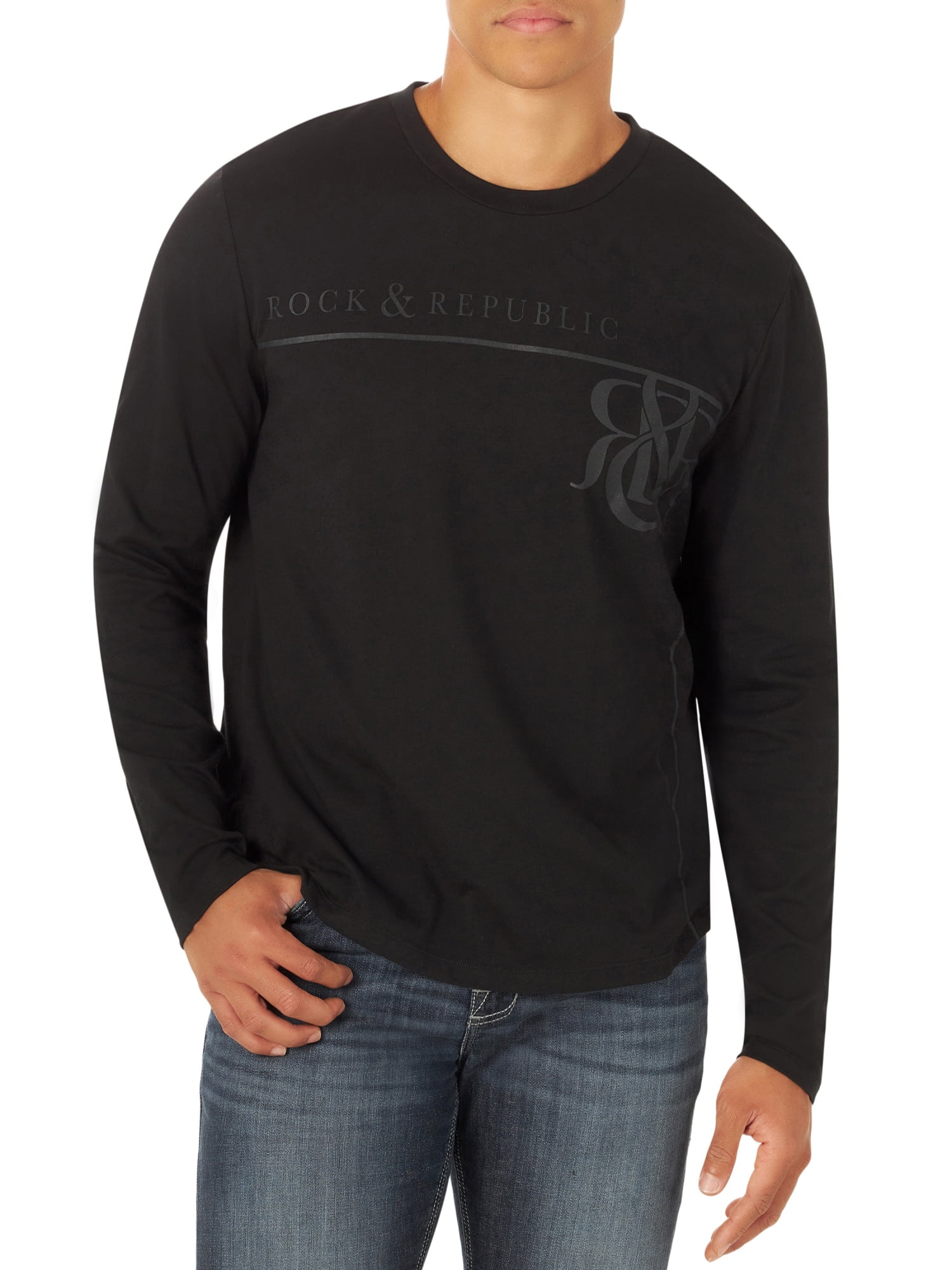 Rock \u0026 Republic Mens Long Sleeve Crew 