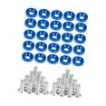 thumbnail image 2 of Zxpjkyu 20× Blue Billet Aluminum Bumper Washer Bolt Engine Bay Dress Up Kit & M6, 2 of 9