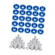 thumbnail image 2 of 20 tornillos para matrícula con arandelas, herrajes de montaje, tuercas de fijación, seguridad azul, 2 of 9