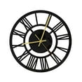 thumbnail image 1 of Large Metal Wall Clock Modern Round Silent Non Ticking Battery Operated Decorative Timepiece for Living Room Bedroom Kitchen Indoor Display, 1 of 7