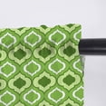 thumbnail image 6 of Sheer Valance Curtains for Kitchen Living Room Decor, Green Moroccan Pattern Geometric Semi Sheer Curtain Voile Valance Rod Pocket Window Treatment Short Curtain Panel 54"x18", 6 of 6