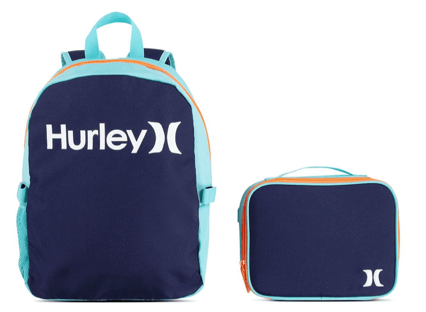 Hurley Men's One & Only Backpack and Lunch Set, Midnight/Teal, One