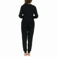 thumbnail image 3 of Keith Haring Women's 2 Piece Super Soft Luxurious Fleece Lounge Pajama Set, Long Sleeve Crew and Jogger (Black Medium), 3 of 7