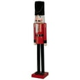 thumbnail image 4 of Northlight Giant Commercial Size Wooden Christmas Nutcracker Soldier - 6' - Red and Black, 4 of 5