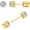 Gold -4mm CZ, variant on Threadless Stud Earrings for Women, Gold Silver Flat Back Earrings Push in Flatback Studs with 3-8mm CZ for Men Trendy Surgical Steel Hypoallergenic Comfortable