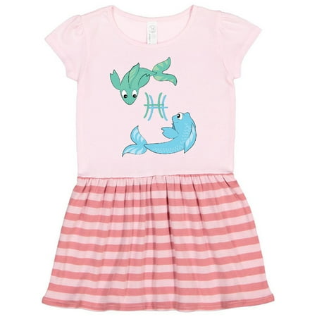 

Inktastic Cute Pisces the Fish Zodiac Sign Gift Toddler Girl Dress