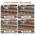 thumbnail image 7 of ODIKA 4'x6' Brown Beige Geometric Striped Pattern Washable Area Rug Contemporary Vertical Bands Featuring Rectangular Stain Resistant, Low Pile, Easy Care for Dorm Room, Small Living, 7 of 7