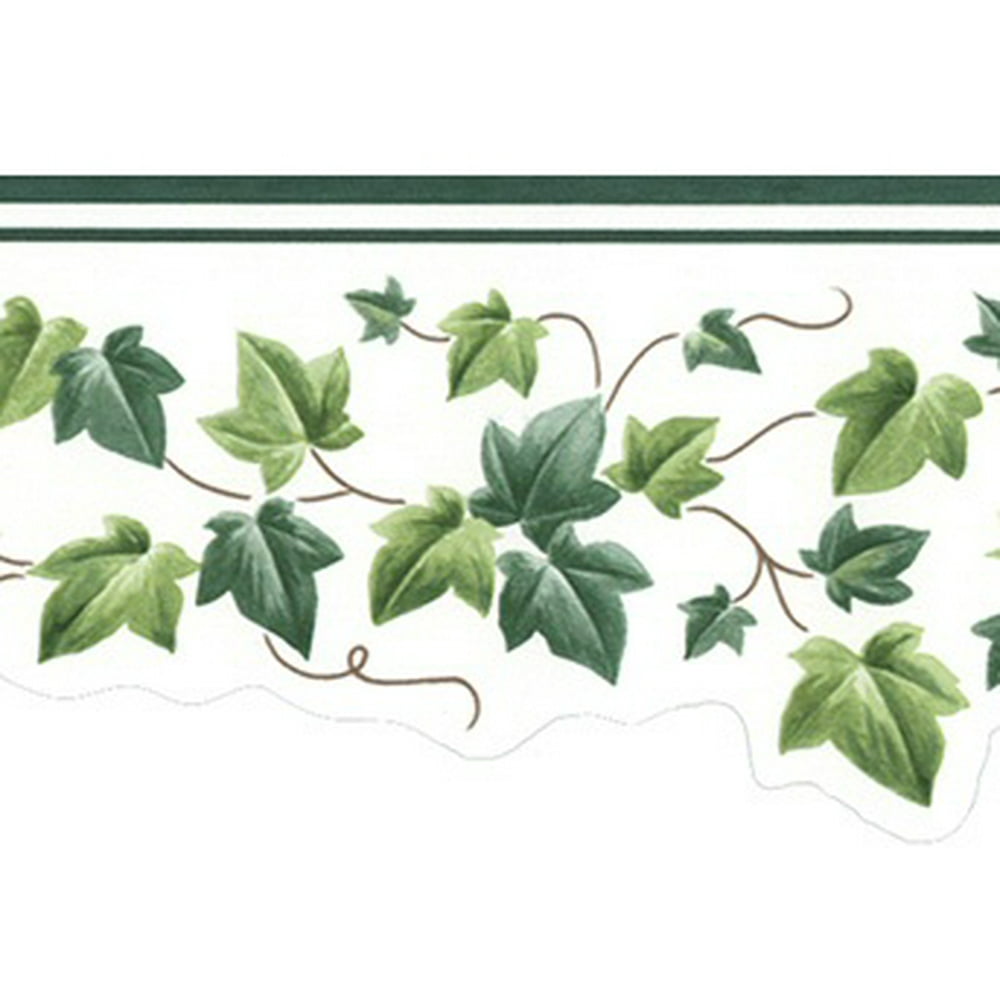 879405 Narrow Scalloped Ivy Wallpaper Border - Walmart.com - Walmart.com