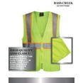 thumbnail image 5 of Bass Creek Outfitters Men's Reflective Safety Vest - High Visibility Mesh Work Vest for Men (M-XXL), 5 of 6