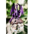 thumbnail image 7 of Ruth Thompson Hoarfrost Purple Dragon On Pearl Glass Ball Ornament Figurine 5"H, 7 of 7