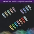 thumbnail image 2 of Polvo de uñas Artdone, 16 colores, cromado iridiscente, kit Aurora, 2 of 7
